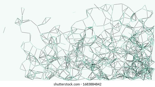 Procedural Network Mesh Art background illustration