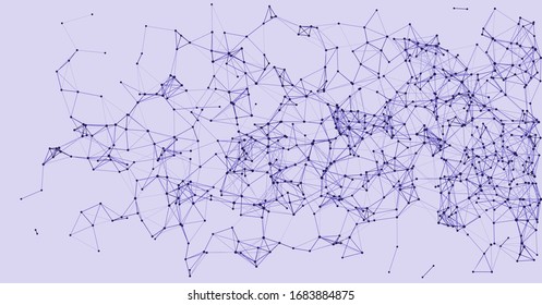 Procedural Network Mesh Art background illustration