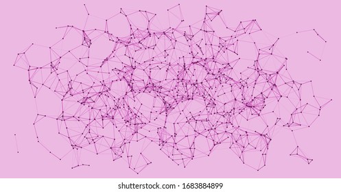Verfahrensnetzwerk Mesh Art Hintergrund Illustration