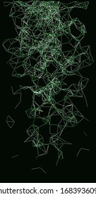 Procedural Network Mesh Art background illustration