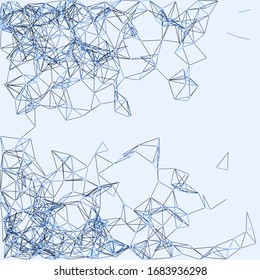 Procedural Network Mesh Art background illustration