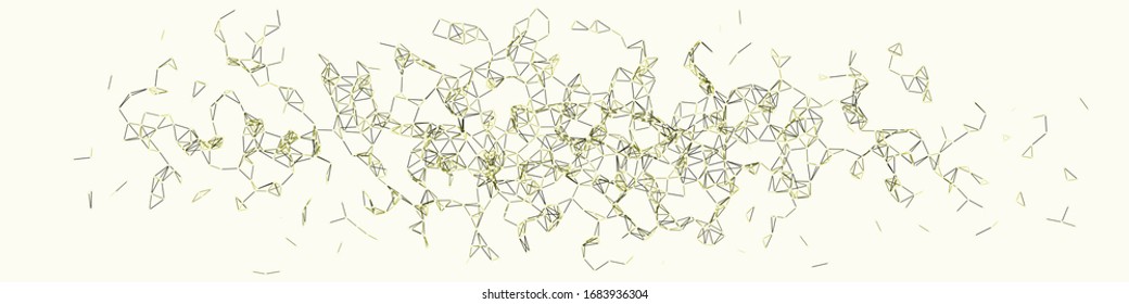 Procedural Network Mesh Art background illustration