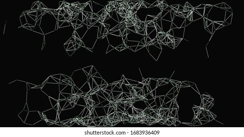 Procedural Network Mesh Art background illustration