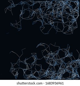 Procedural Network Mesh Art background illustration