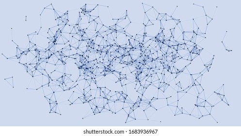 Procedural Network Mesh Art background illustration