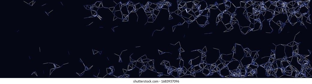 Procedural Network Mesh Art background illustration