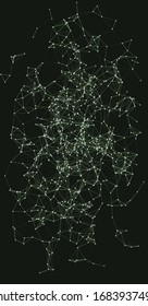 Procedural Network Mesh Art background illustration