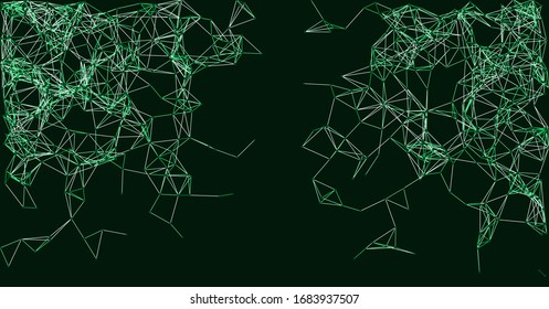 Procedural Network Mesh Art background illustration