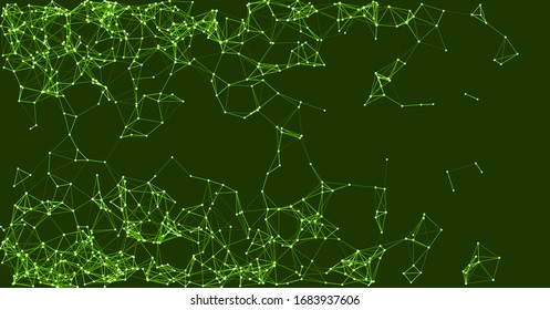 Procedural Network Mesh Art background illustration