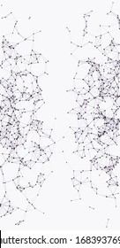 Verfahrensnetzwerk Mesh Art Hintergrund Illustration