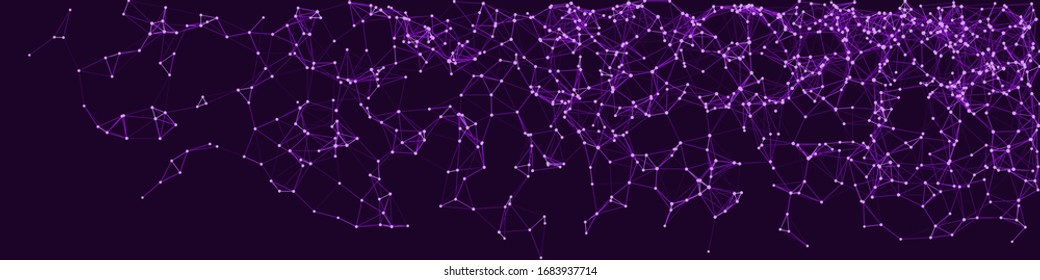 Procedural Network Mesh Art background illustration
