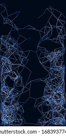 Procedural Network Mesh Art background illustration
