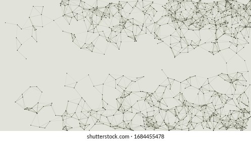 Verfahrensnetzwerk Mesh Art Hintergrund Illustration