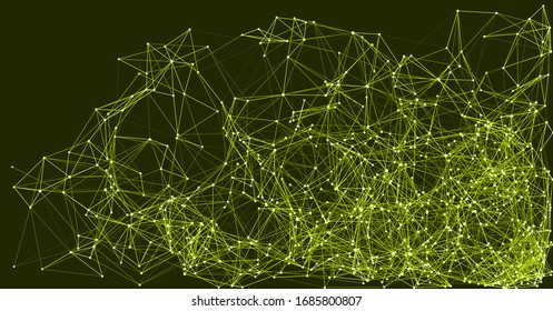 Procedural Network Mesh Art background illustration