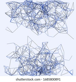 Procedural Network Mesh Art background illustration