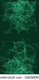 Procedural Network Mesh Art background illustration