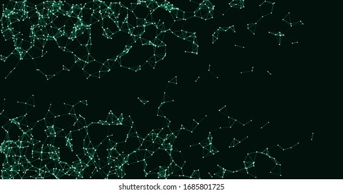 Procedural Network Mesh Art background illustration