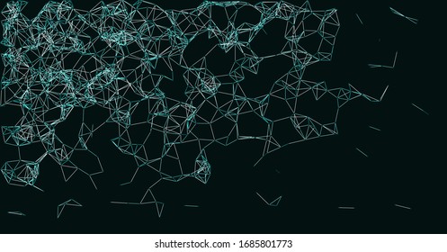 Ilustración de fondo de malla de red procesal