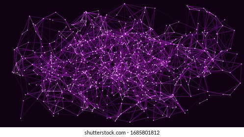 Procedural Network Mesh Art background illustration