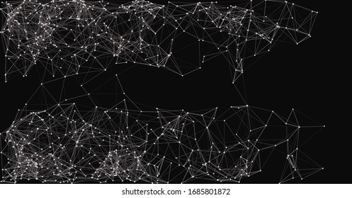 Procedural Network Mesh Art background illustration