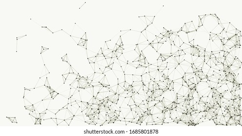 Procedural Network Mesh Art background illustration