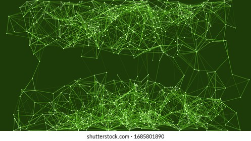 Procedural Network Mesh Art background illustration
