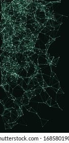 Procedural Network Mesh Art background illustration