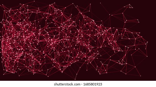 Procedural Network Mesh Art background illustration