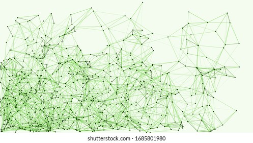 Procedural Network Mesh Art background illustration
