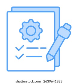 Procedure Blue Icon Element For Design