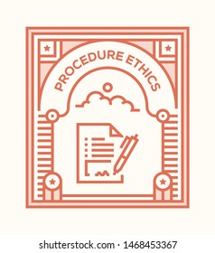 PROCEDURE ETHICS AND ILLUSTRATION ICON CONCEPT
