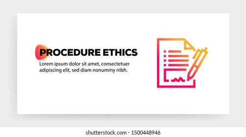 PROCEDURE ETHICS AND ILLUSTRATION ICON CONCEPT