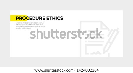 PROCEDURE ETHICS AND ILLUSTRATION ICON CONCEPT 