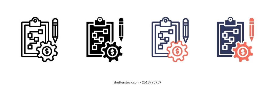 Procedure Icon Element For Design And Vector