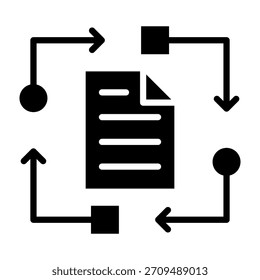 Procedure Icon Glyph Style Vector Illustration