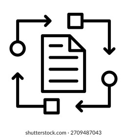 Procedure Icon Line Style Vector Illustration