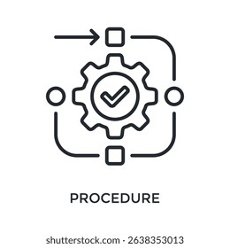 Procedure Icon Outline Style. Vector Illustration For Graphic Design