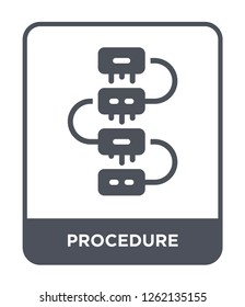 procedure icon vector on white background, procedure trendy filled icons from Startup stategy and success collection, procedure simple element illustration