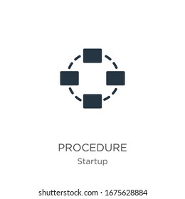 Procedure icon vector. Trendy flat procedure icon from startup collection isolated on white background. Vector illustration can be used for web and mobile graphic design, logo, eps10