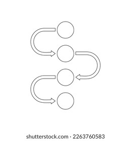 icono de procedimiento.movimiento,proceso de paso,símbolo de ilustración vectorial.