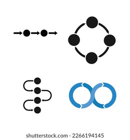 procedure icon.movement,step process,vector illustration symbol.