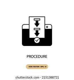 procedure icons  symbol vector elements for infographic web