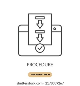 procedure icons  symbol vector elements for infographic web