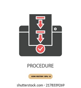 Procedure Icons Symbol Vector Elements Infographic Stock Vector ...