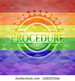 Procedure lgbt colors emblem 