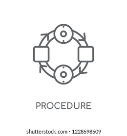 Procedure linear icon. Modern outline Procedure logo concept on white background from Startup Strategy and Success collection. Suitable for use on web apps, mobile apps and print media.