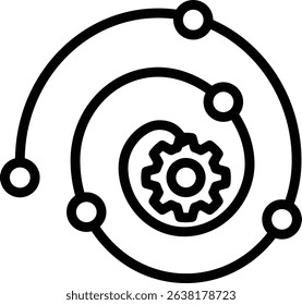 Procedure management vector icon illustration concept