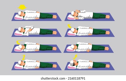 the procedure for praying salah while sleeping facing the right side