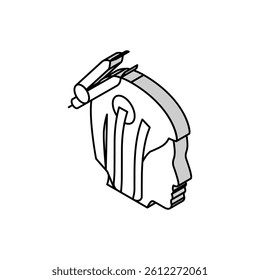procedure for soldering beams isometric icon vector. procedure for soldering beams sign. isolated symbol illustration