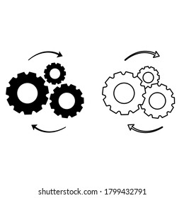 Procedure Vector Icon Set Control Illustration Stock Vector (Royalty ...
